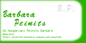 barbara peinits business card